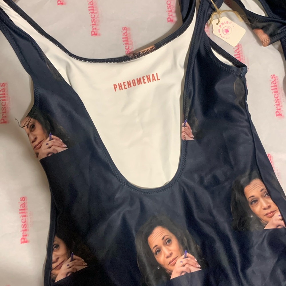 RARE Kamala Harris Phenomenal one piece swimsuit/bodysuit